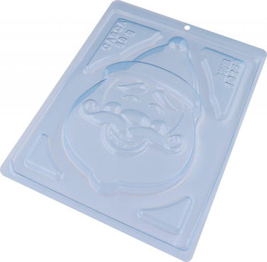 Large Santa Claus Face 3-Part Chocolate Mold (BWB) - ViaCheff.com